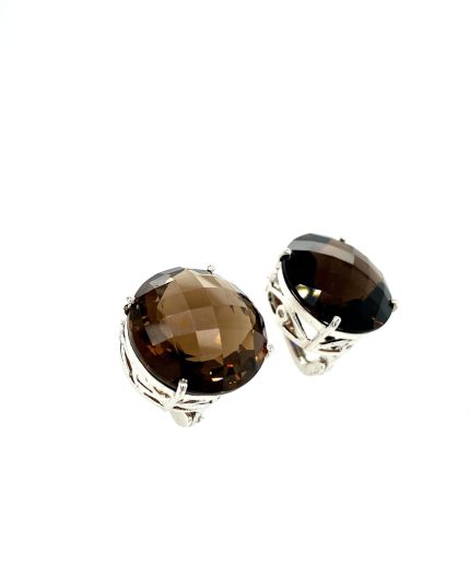 Smoky Topaz Earrings in 925 Sterling Silver | Save 33% - Rajasthan Living 3