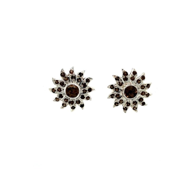 Smoky Topaz Earrings in 925 Sterling Silver | Save 33% - Rajasthan Living 5