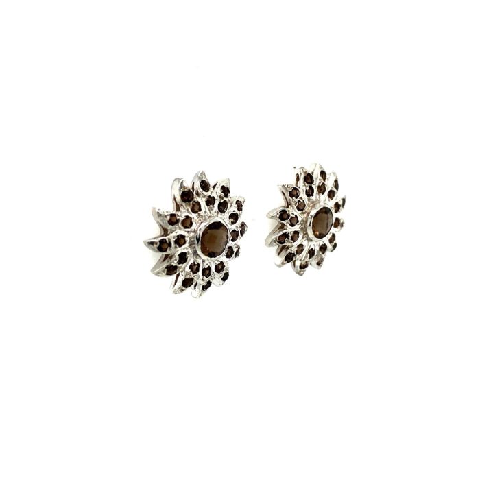 Smoky Topaz Earrings in 925 Sterling Silver | Save 33% - Rajasthan Living 6