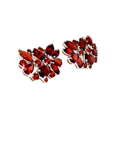 Garnet Earrings in 925 Sterling Silver | Save 33% - Rajasthan Living 3