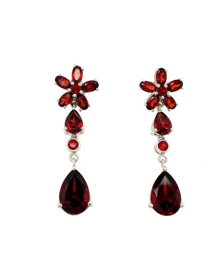 Garnet Earrings in 925 Sterling Silver | Save 33% - Rajasthan Living 5