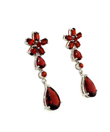 Garnet Earrings in 925 Sterling Silver | Save 33% - Rajasthan Living 7