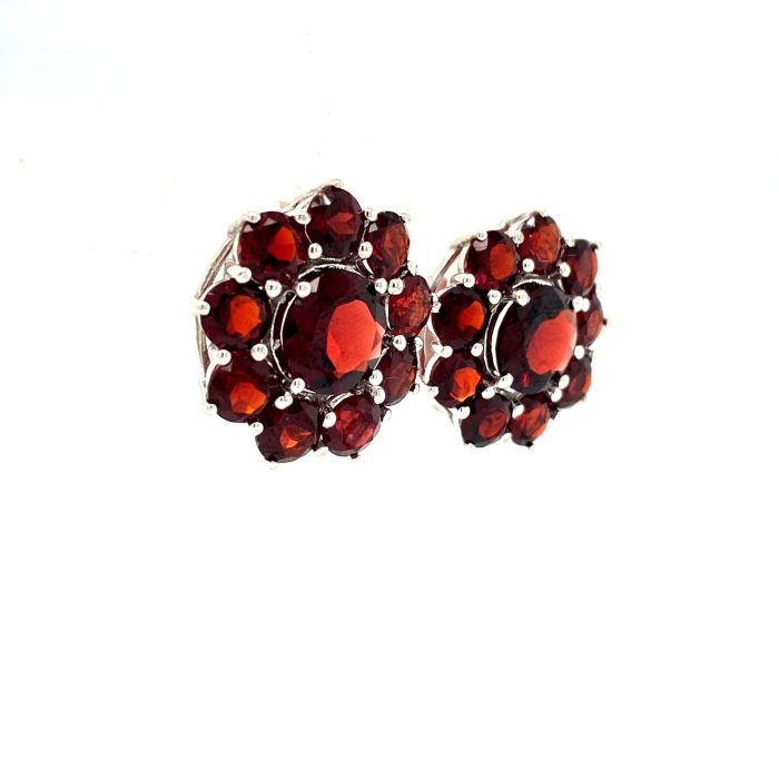 Garnet Earrings in 925 Sterling Silver | Save 33% - Rajasthan Living 6