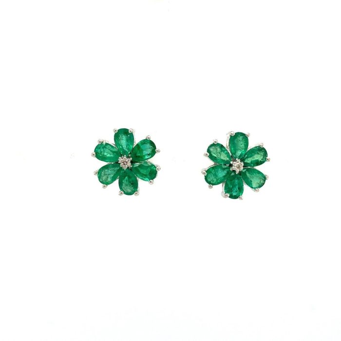 Emerald Earrings in 925 Sterling Silver | Save 33% - Rajasthan Living 5