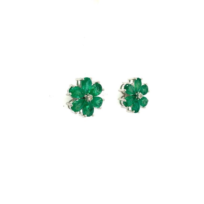 Emerald Earrings in 925 Sterling Silver | Save 33% - Rajasthan Living 6