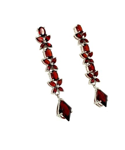 Garnet Earrings in 925 Sterling Silver | Save 33% - Rajasthan Living 3