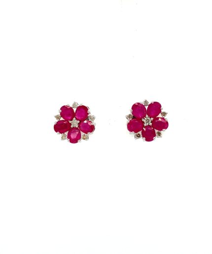 Ruby Earrings in 925 Sterling Silver | Save 33% - Rajasthan Living