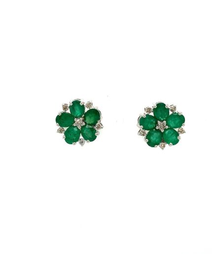 Emerald Earrings in 925 Sterling Silver | Save 33% - Rajasthan Living