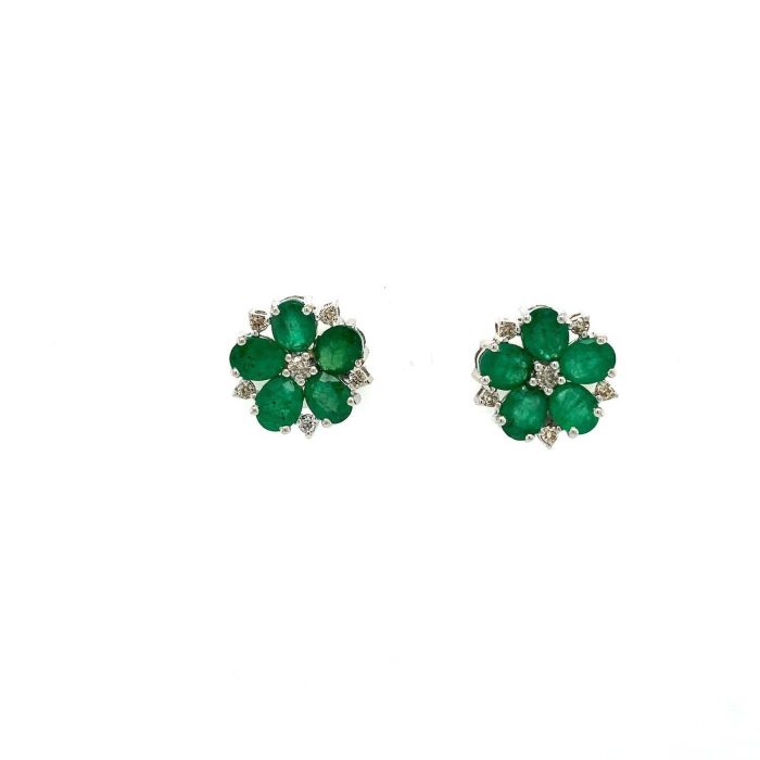 Emerald Earrings in 925 Sterling Silver | Save 33% - Rajasthan Living 5