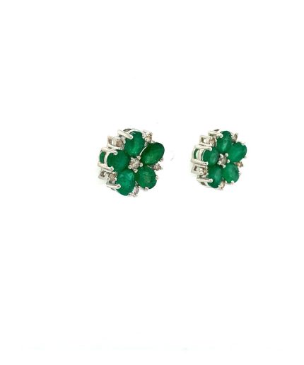 Emerald Earrings in 925 Sterling Silver | Save 33% - Rajasthan Living 3