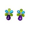 Multi Colour Stones Earrings in 925 Sterling Silver | Save 33% - Rajasthan Living 7