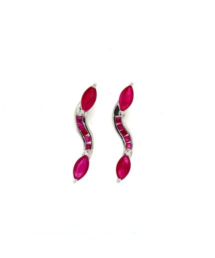 Ruby Earrings in 925 Sterling Silver | Save 33% - Rajasthan Living