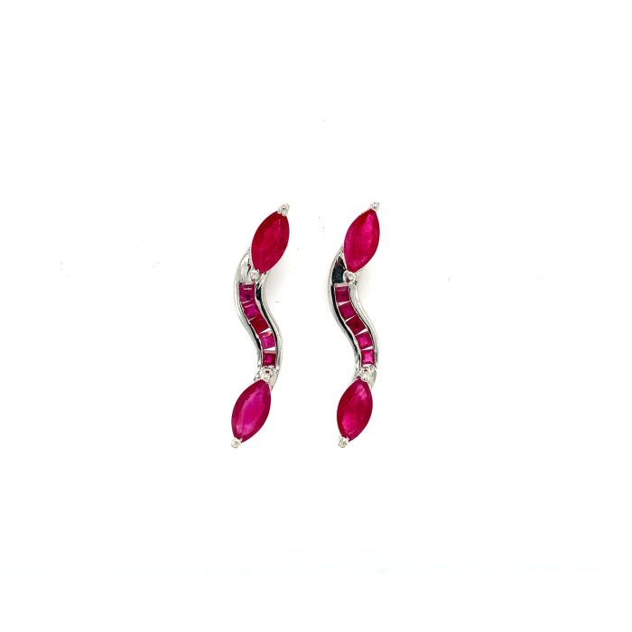 Ruby Earrings in 925 Sterling Silver | Save 33% - Rajasthan Living 5