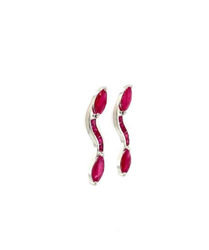 Ruby Earrings in 925 Sterling Silver | Save 33% - Rajasthan Living 3