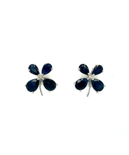 Sapphire Earrings in 925 Sterling Silver | Save 33% - Rajasthan Living