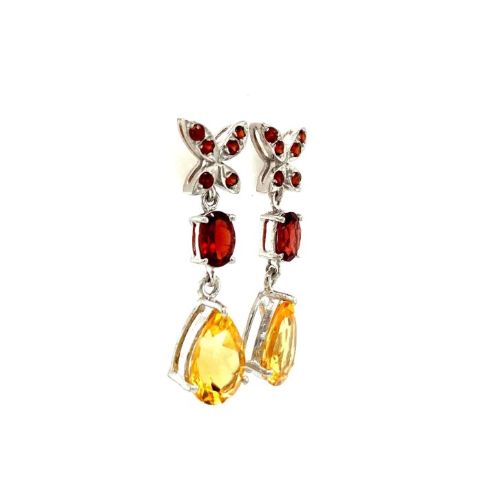 Multi Colour Stones Earrings in 925 Sterling Silver | Save 33% - Rajasthan Living 6