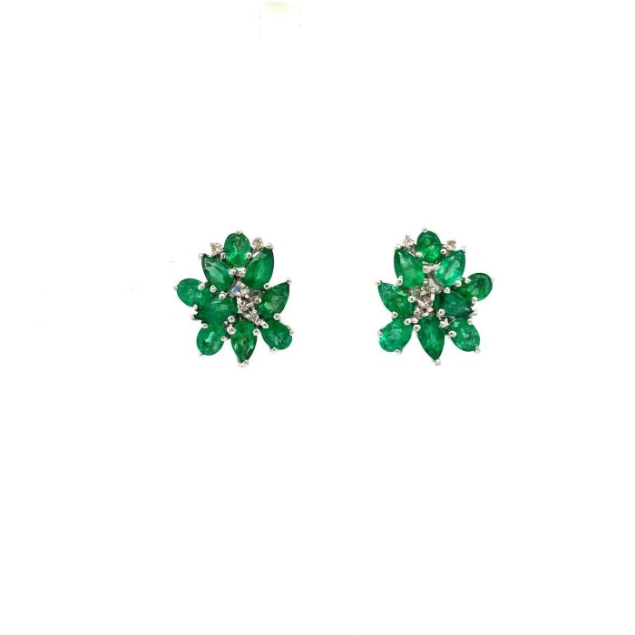 Emerald Earrings in 925 Sterling Silver | Save 33% - Rajasthan Living 5