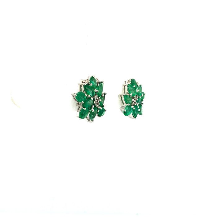 Emerald Earrings in 925 Sterling Silver | Save 33% - Rajasthan Living 6