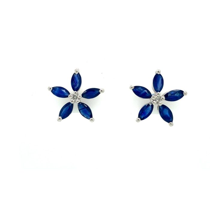 Sapphire Earrings in 925 Sterling Silver | Save 33% - Rajasthan Living 5