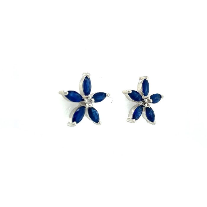 Sapphire Earrings in 925 Sterling Silver | Save 33% - Rajasthan Living 6