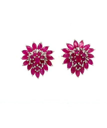 Ruby Earrings in 925 Sterling Silver | Save 33% - Rajasthan Living 5