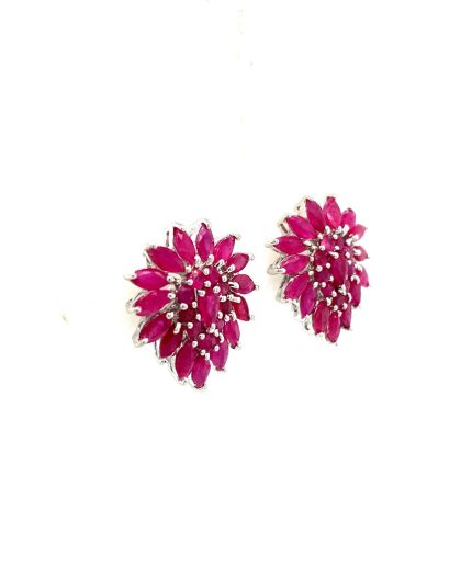 Ruby Earrings in 925 Sterling Silver | Save 33% - Rajasthan Living 7