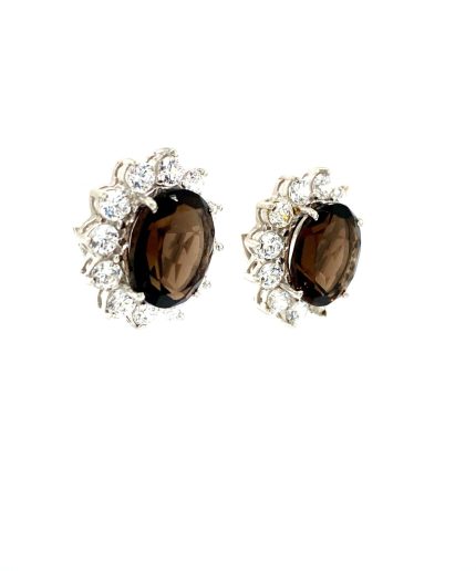 Smoky Topaz Earrings in 925 Sterling Silver | Save 33% - Rajasthan Living 3