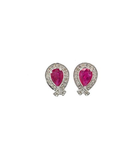 Ruby Earrings in 925 Sterling Silver | Save 33% - Rajasthan Living