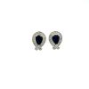 Sapphire Earrings in 925 Sterling Silver | Save 33% - Rajasthan Living 7