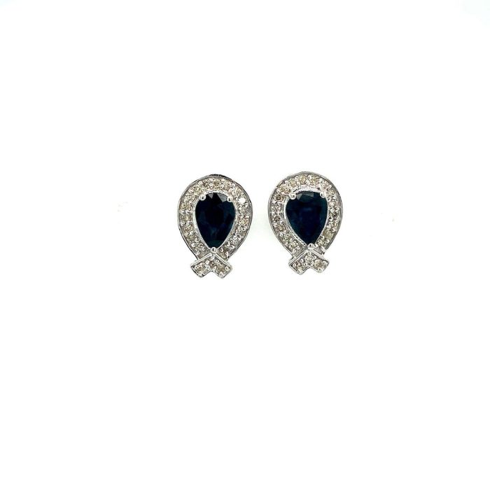 Sapphire Earrings in 925 Sterling Silver | Save 33% - Rajasthan Living 5