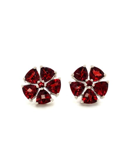 Garnet Earrings in 925 Sterling Silver | Save 33% - Rajasthan Living 5