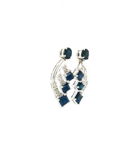 Sapphire Earrings in 925 Sterling Silver | Save 33% - Rajasthan Living 3