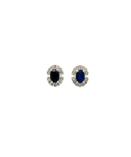 Sapphire Earrings in 925 Sterling Silver | Save 33% - Rajasthan Living