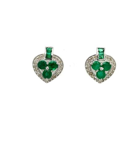 Emerald Earrings in 925 Sterling Silver | Save 33% - Rajasthan Living