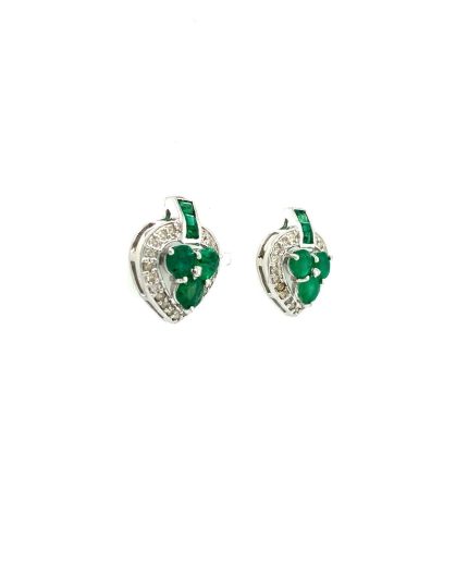 Emerald Earrings in 925 Sterling Silver | Save 33% - Rajasthan Living 3