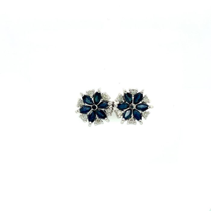 Sapphire Earrings in 925 Sterling Silver | Save 33% - Rajasthan Living 5