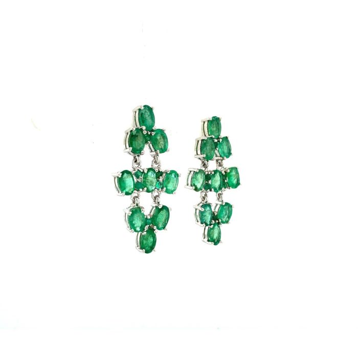 Emerald Earrings in 925 Sterling Silver | Save 33% - Rajasthan Living 5