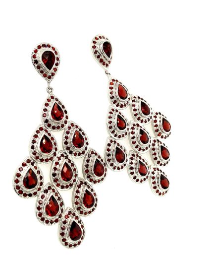 Garnet Earrings in 925 Sterling Silver | Save 33% - Rajasthan Living 7