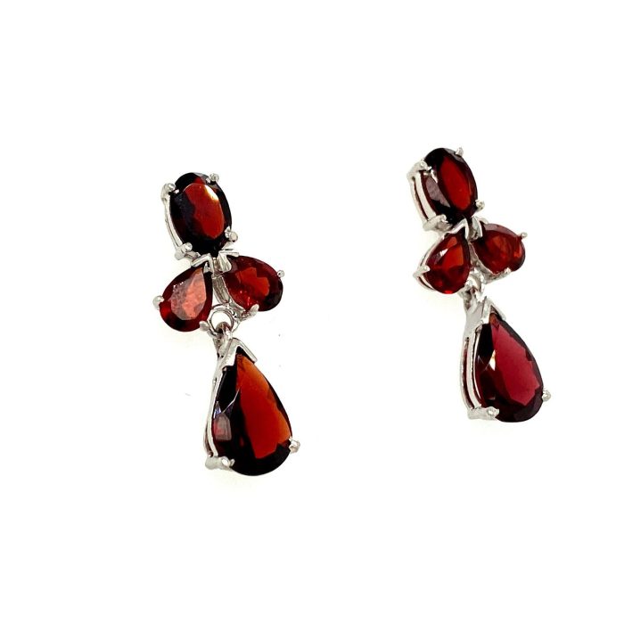 Garnet Earrings in 925 Sterling Silver | Save 33% - Rajasthan Living 6