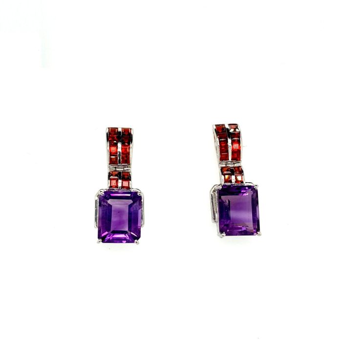 Multi Colour Stones Earrings in 925 Sterling Silver | Save 33% - Rajasthan Living 5