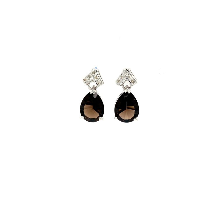 Smoky Topaz Earrings in 925 Sterling Silver | Save 33% - Rajasthan Living 5