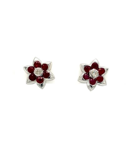 Ruby Earrings in 925 Sterling Silver | Save 33% - Rajasthan Living