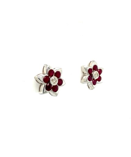 Ruby Earrings in 925 Sterling Silver | Save 33% - Rajasthan Living 3