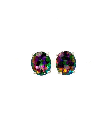 Mystic Topaz Earrings in 925 Sterling Silver | Save 33% - Rajasthan Living