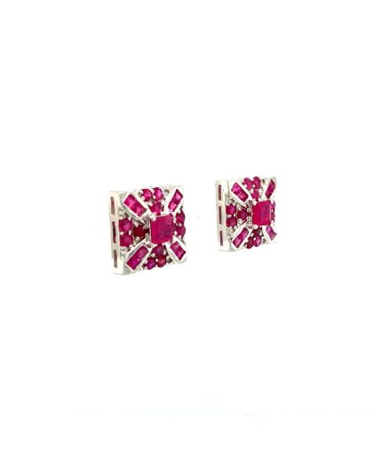 Ruby Earrings in 925 Sterling Silver | Save 33% - Rajasthan Living 7