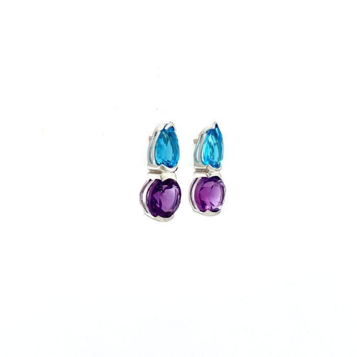 Multi Colour Stones Earrings in 925 Sterling Silver | Save 33% - Rajasthan Living 6