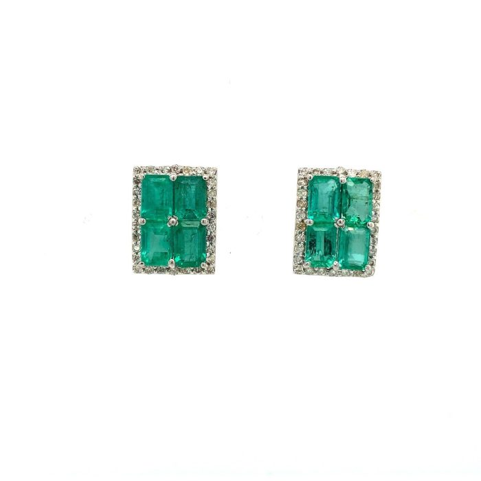 Emerald Earrings in 925 Sterling Silver | Save 33% - Rajasthan Living 5