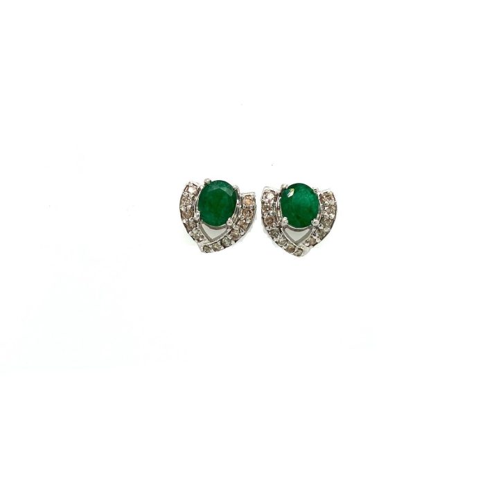 Emerald Earrings in 925 Sterling Silver | Save 33% - Rajasthan Living 5