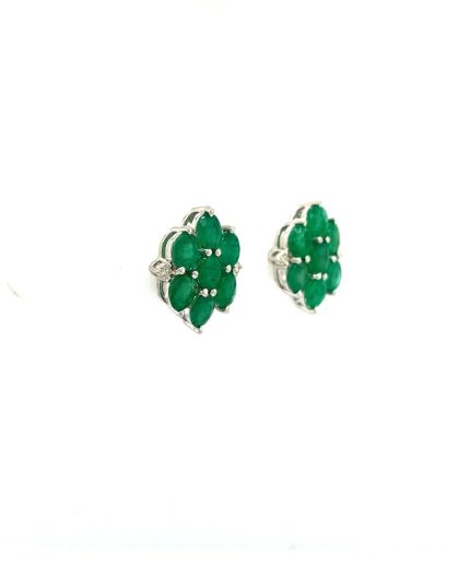 Emerald Earrings in 925 Sterling Silver | Save 33% - Rajasthan Living 3