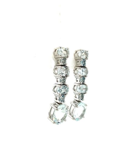 Aquamarine Earrings in 925 Sterling Silver | Save 33% - Rajasthan Living 3